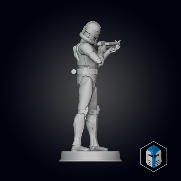 Animated Clone Trooper Figurine - Pose 2 - 3D Print Files Cheap - Image 4
