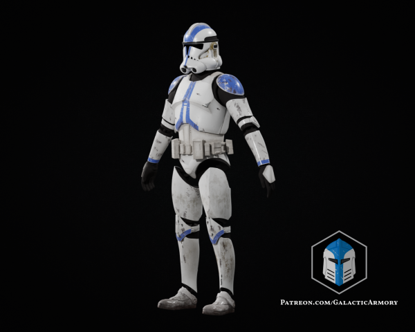 Print-In-Place Articulated Clone Trooper Figurine - 3D Print Files Online now - Image 4