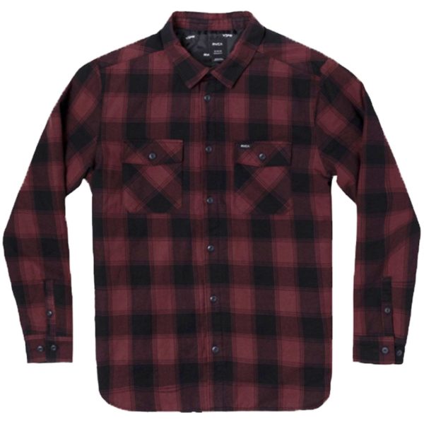 RVCA REPLACEMENT FLANNEL JACKET - RED Fashion