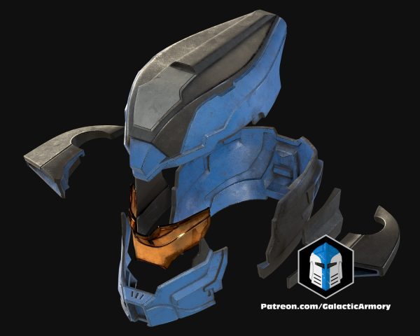 Infinite Thremaleon Helmet - 3D Print Files For Sale - Image 4
