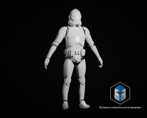 Print-In-Place Articulated Clone Trooper Figurine - 3D Print Files Online now - Image 2