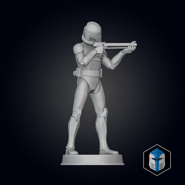 Animated Clone Trooper Figurine - Pose 2 - 3D Print Files Cheap - Image 3