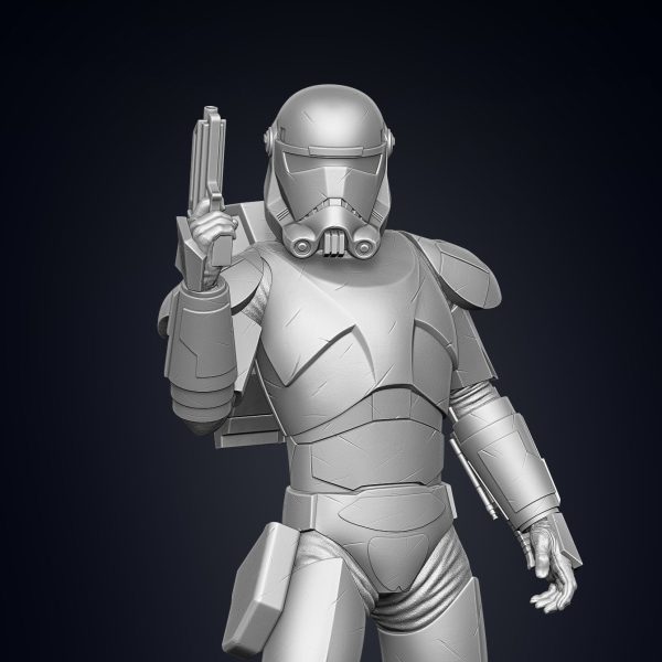 Bad Batch Hunter Figurine - Pose 1 - 3D Print Files For Discount