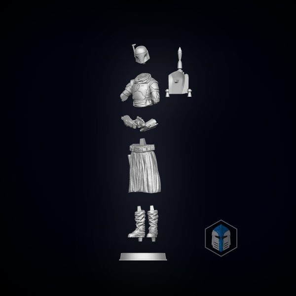 Boba Fett Figurine - Pose 1 - 3D Print Files Sale - Image 5