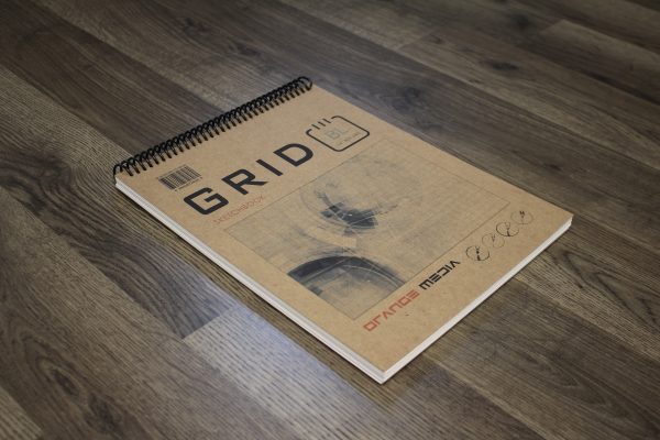 Orange Media Grid Sketchbook. Spiral Bound. Top Spine. Multi-Media. (8.5  x 11 ) 1 4  BOX. (BLUE). SB-50100-TS Online Sale - Image 3