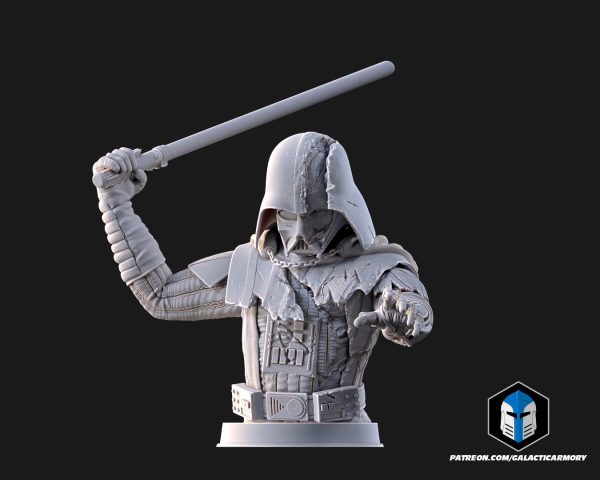 Damaged Darth Vader Bust - Pose 3 - 3D Print Files Online