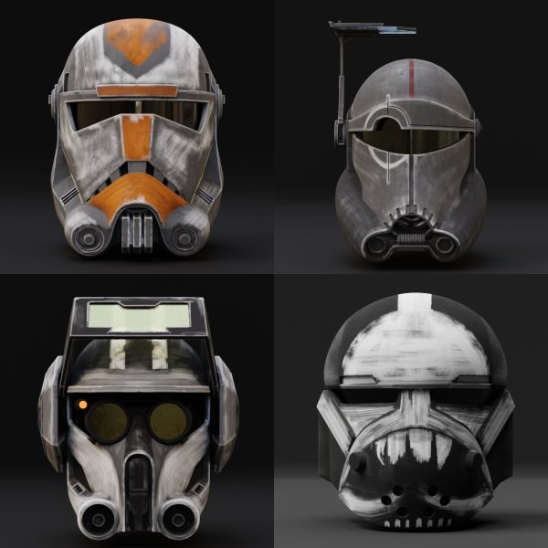 Bad Batch Bundle - 4 in 1 Helmet 3D Print Files on Sale
