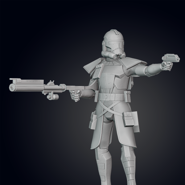 Animated ARC Trooper Figurine - Pose 4 - 3D Print Files For Sale