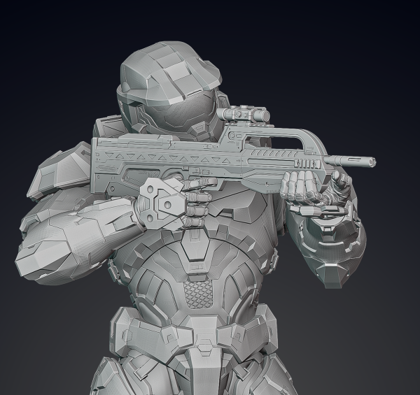 Infinite Master Chief Figurine - Pose 3 - 3D Print Files Cheap