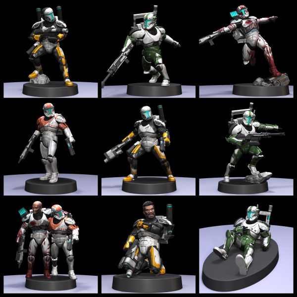 1:48 Scale Republic Commando Miniatures - 3D Print Files Hot on Sale - Image 2