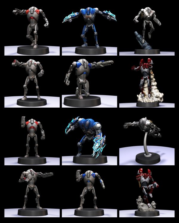 1:48 Scale Battle Droid Army - B2 Class - 3D Print Files on Sale - Image 2