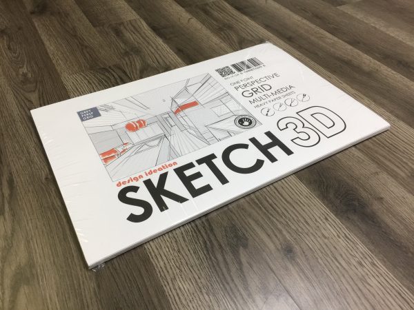 Design Ideation PERSPECTIVE GRID PAD. Removable Sheet. Multi-Media. 1 Point. Grey. (11  x 17 ) PAD-2550-TS Cheap - Image 2