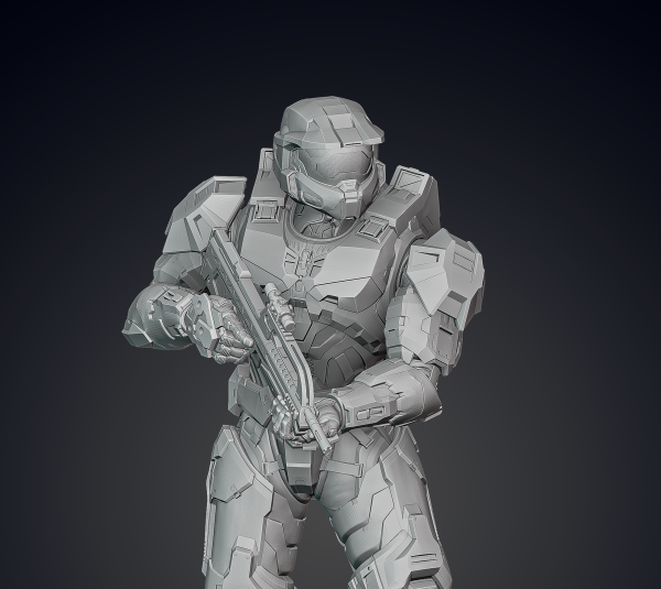 Infinite Master Chief Figurine - Pose 2 - 3D Print Files on Sale