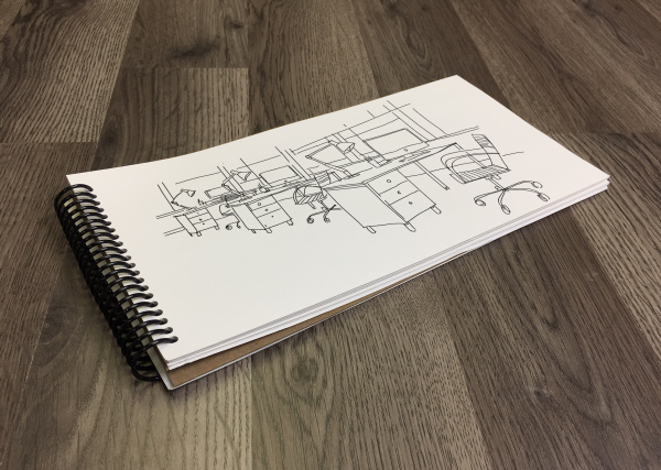 Design Ideation QUICK SKETCH Sketchbook : Multi-media Paper Book. (6  x 12 ) SB-LS Cheap - Image 4