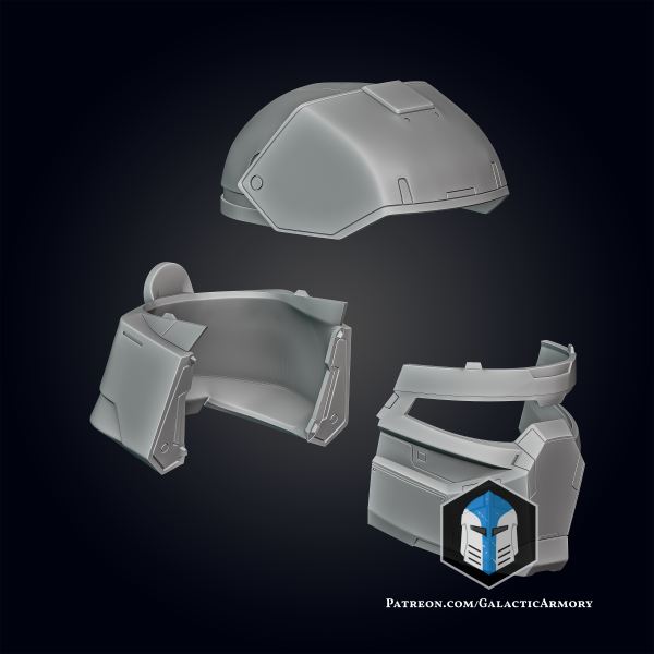 Galactic Spartan Mashup Helmet - 3D Print Files For Cheap - Image 3