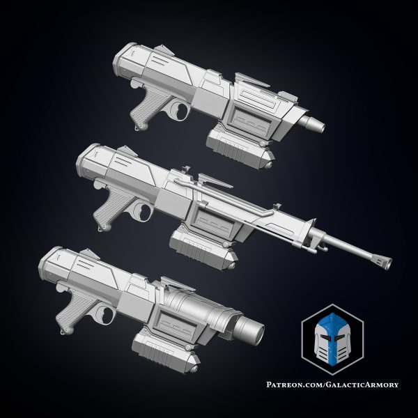 DC-17M Republic Commando Blaster - 3D Print Files Online Sale - Image 2