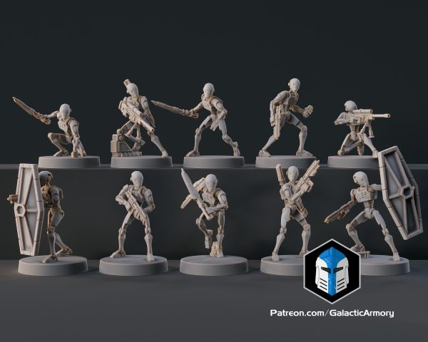 1:48 Scale Battle Droid Army - BX Commando Droids - 3D Print Files Online Sale