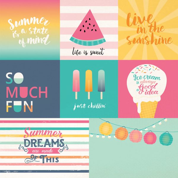 SUMMER DREAMS MULTI JOURNALING CARDS - 12x12 Double-Sided Patterned Paper - Echo Park on Sale - Image 3