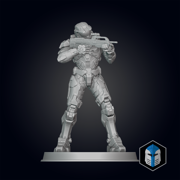 Infinite Master Chief Figurine - Pose 3 - 3D Print Files Cheap - Image 3