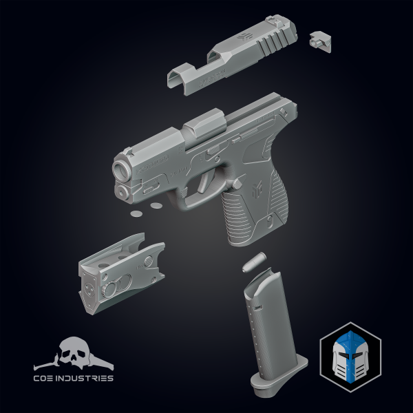 Infinite Sidekick Pistol - 3D Print Files Online Sale - Image 2