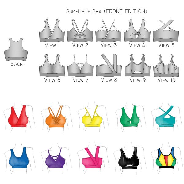 The Sum It Up Bra (Front Edition) PDF Sewing Pattern For Discount - Image 3