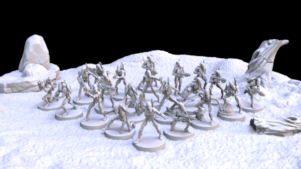 1:48 Scale Battle Droid Army - Assault Class - 3D Print Files Supply