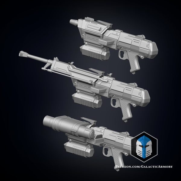 DC-17M Republic Commando Blaster - 3D Print Files Online Sale - Image 3