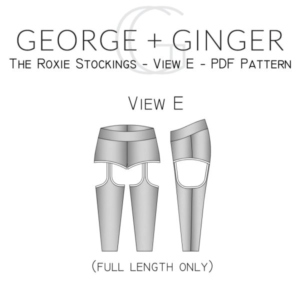 View E - The Roxie Stockings PDF Sewing Pattern Cheap - Image 3