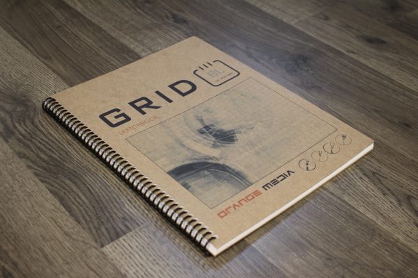 Orange Media GRID Sketchbook. Spiral Bound. Left Spine. Multi-Media. (8.5  x 11 ) 1 4  BOX. (BLUE). SB-2550-LS For Sale - Image 4