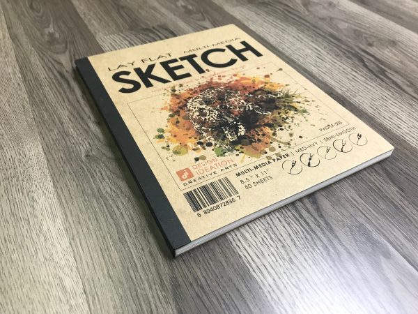 Design Ideation Lay Flat MULTI-MEDIA SKETCH sketchbook. Removable sheet. Mixed media. (8.5  x 11 ) LF-2550-LS Hot on Sale - Image 3