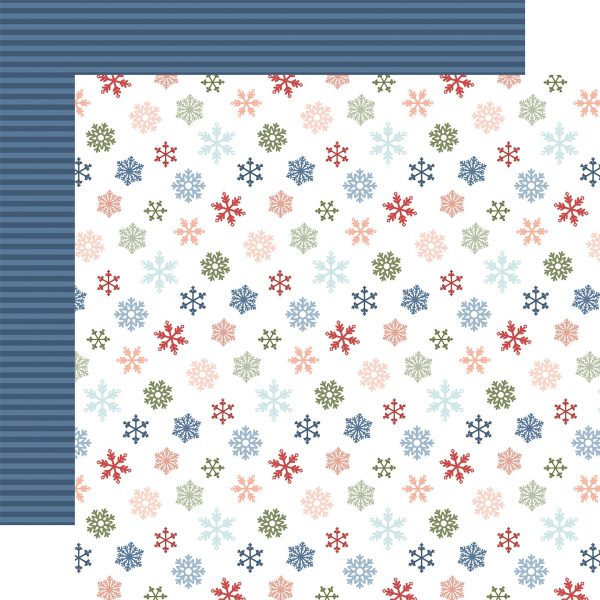 COLORFUL SNOWFLAKES - 12x12 Double-Sided Patterned Paper - Echo Park Discount