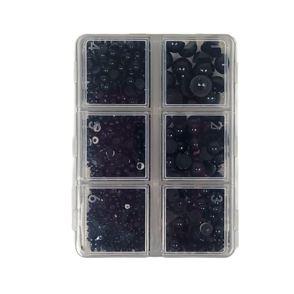BLACK Mixed Size Pearl Embellishments - Encore Sale