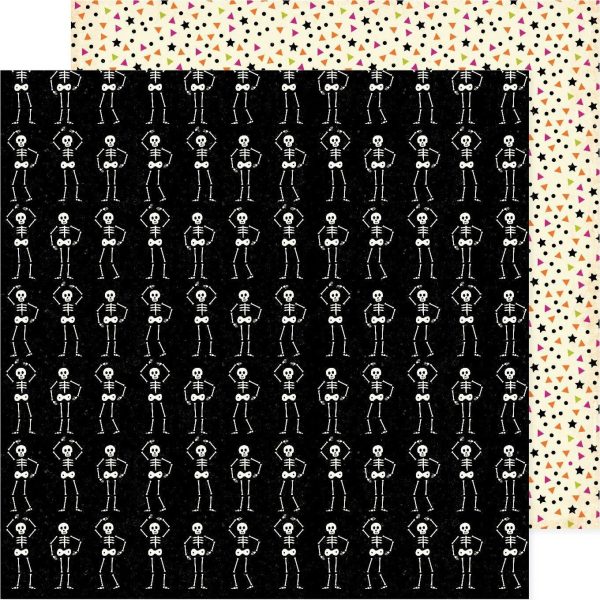 SKELETONS - 12x12 Double-Sided Patterned Cardstock - American Crafts Online Hot Sale