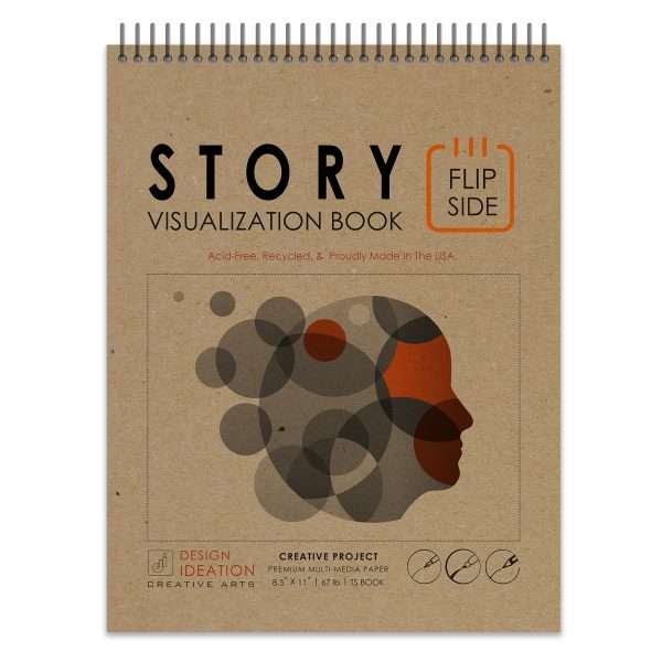 Design Ideation STORY. Spiral Bound Sketchbook. Top Spine. Multi-Media. (8.5  x 11 ) SB-50100-TS Fashion - Image 2