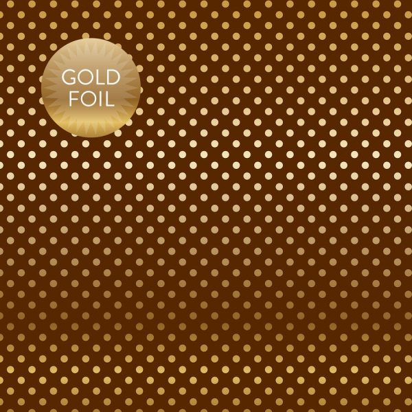 BROWN GOLD FOIL DOT - Dots & Stripes 12x12 Cardstock Echo Park Online now - Image 3