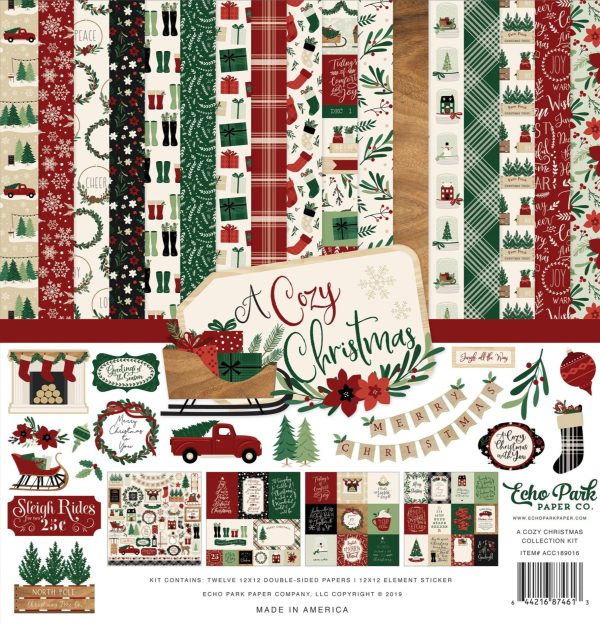 A COZY CHRISTMAS 12x12 Collection Kit - Echo Park For Cheap