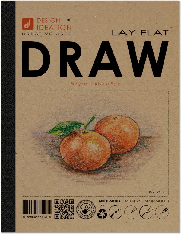 Design Ideation Lay Flat DRAW. Removable Sheet, Journal Style. Drawing Book. Mixed Media. (8.5  x 11 ) LF-2550-LS For Discount