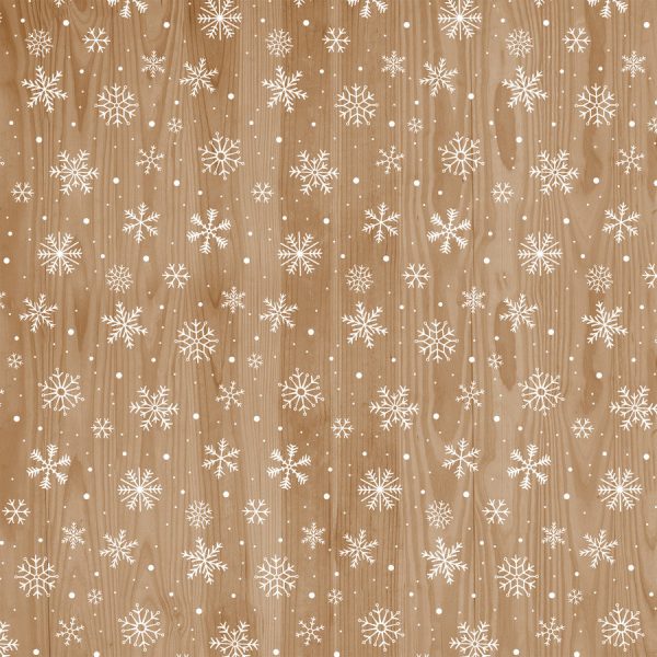 WOODGRAIN SNOWFLAKES - 12x12 Double-Sided Patterned Paper - Echo Park Online Sale - Image 3