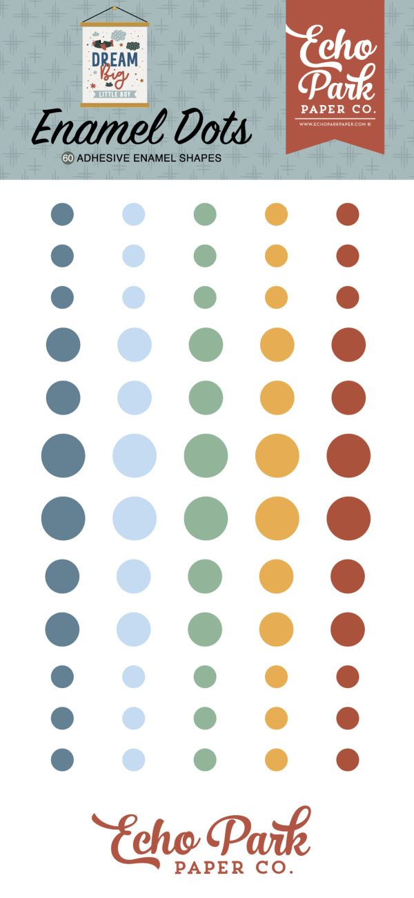DREAM BIG LITTLE BOY Enamel Dots - Echo Park Sale