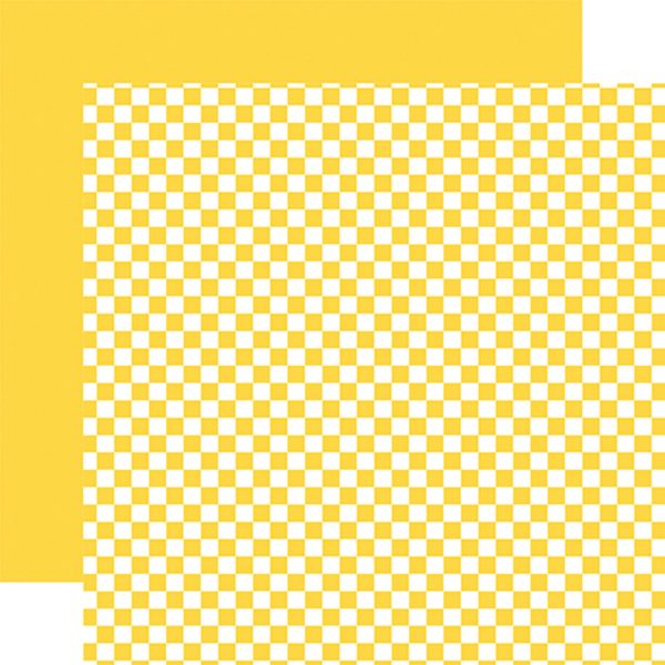 CHECKERBOARD SUNSHINE - 12x12 Patterned Cardstock - Echo Park Cheap