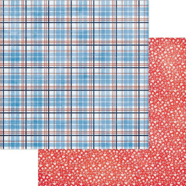 BACKYARD BBQ - 12x12 Double-Sided Patterned Cardstock - American Crafts Online Sale