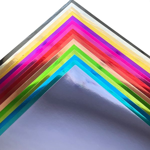 Mirror Foil Cardstock Complete Variety Pack - 12x12 Foil Cardstock - 15 Sheets - Encore Cheap