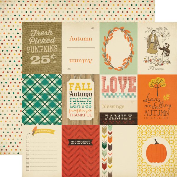 FALL BREAK 3X4 JOURNALING CARDS - 12x12 Double-Sided Patterned Paper - Carta Bella Online Hot Sale