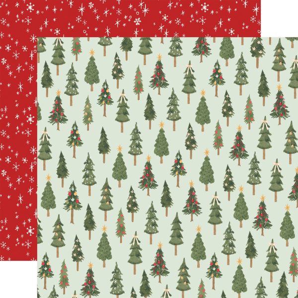 CHRISTMAS TREE FARM - 12x12 Patterned Cardstock - Carta Bella Online now