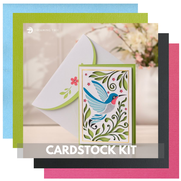 DREAMING TREE HUMMINGBIRD FLOURISH CARD KIT - 10 Sheets - 12x12 Cardstock Shop on Sale