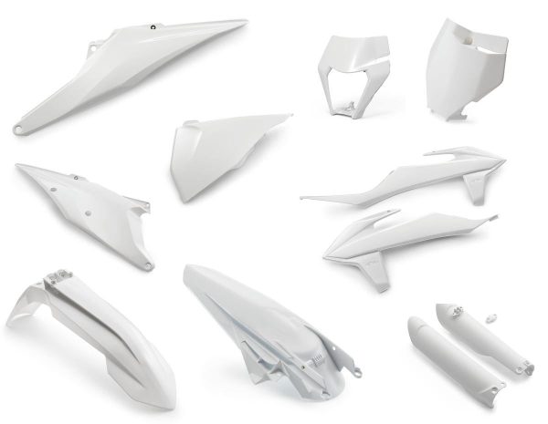 KTM Plastic Parts Kit (Orange White) MX Enduro 2019-2023 Fashion - Image 2
